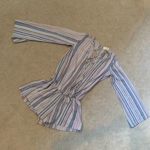Blue/pink striped Romper